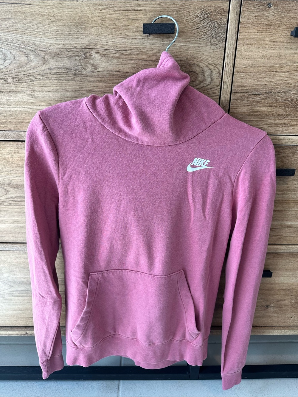 Nike Pink Funnel Neck Pullover Hoodie